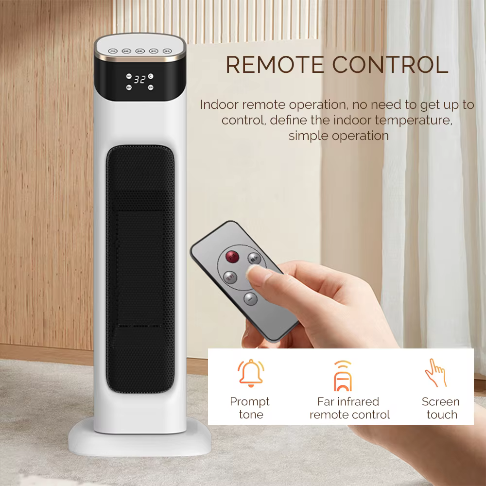 Réchauffeur de poêle électrique 1500W PTC chaleur rapide usage domestique chambre température réglable chauffage de