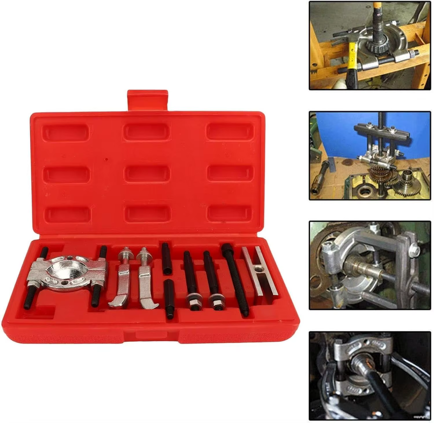 Kit de 9 pièces d'outils portables pour le démontage et l'assemblage de roulements de boîte de vitesses