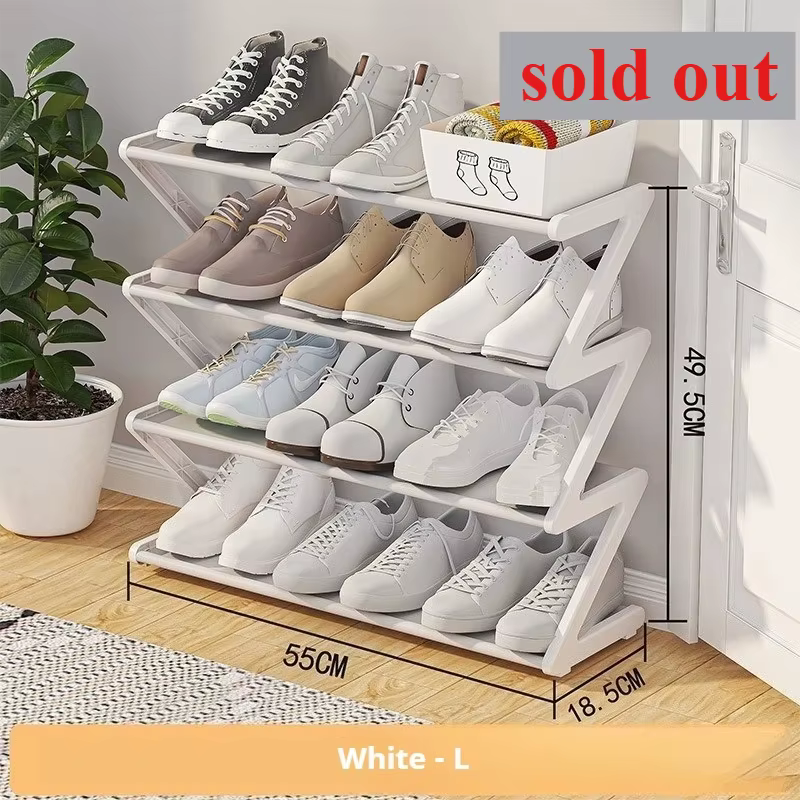 Meuble à chaussures multicouche en forme de Z pour la maison