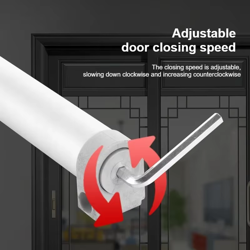 Ferme-porte automatique à amortissement pour portes coulissantes en bois