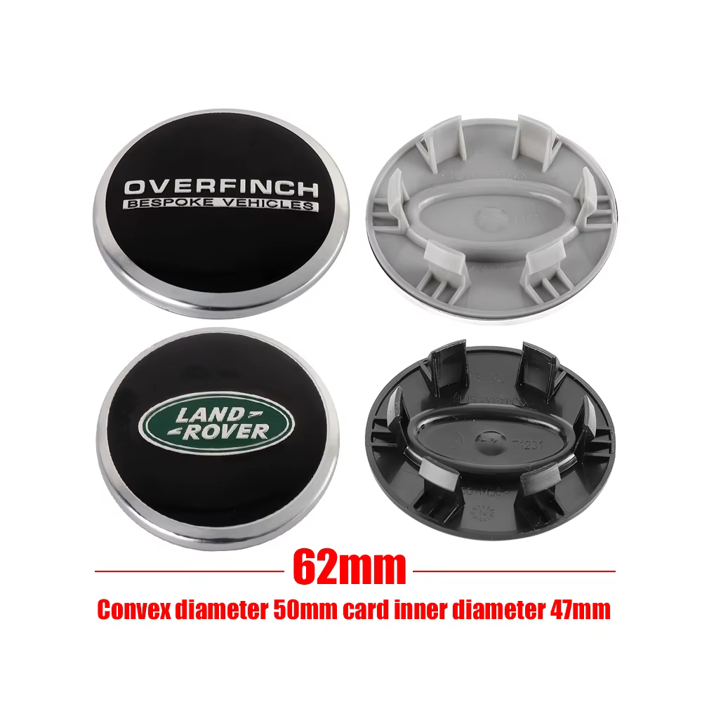 4 pièces 62mm Cache-moyeux de roue pour Land Rover RANGE
