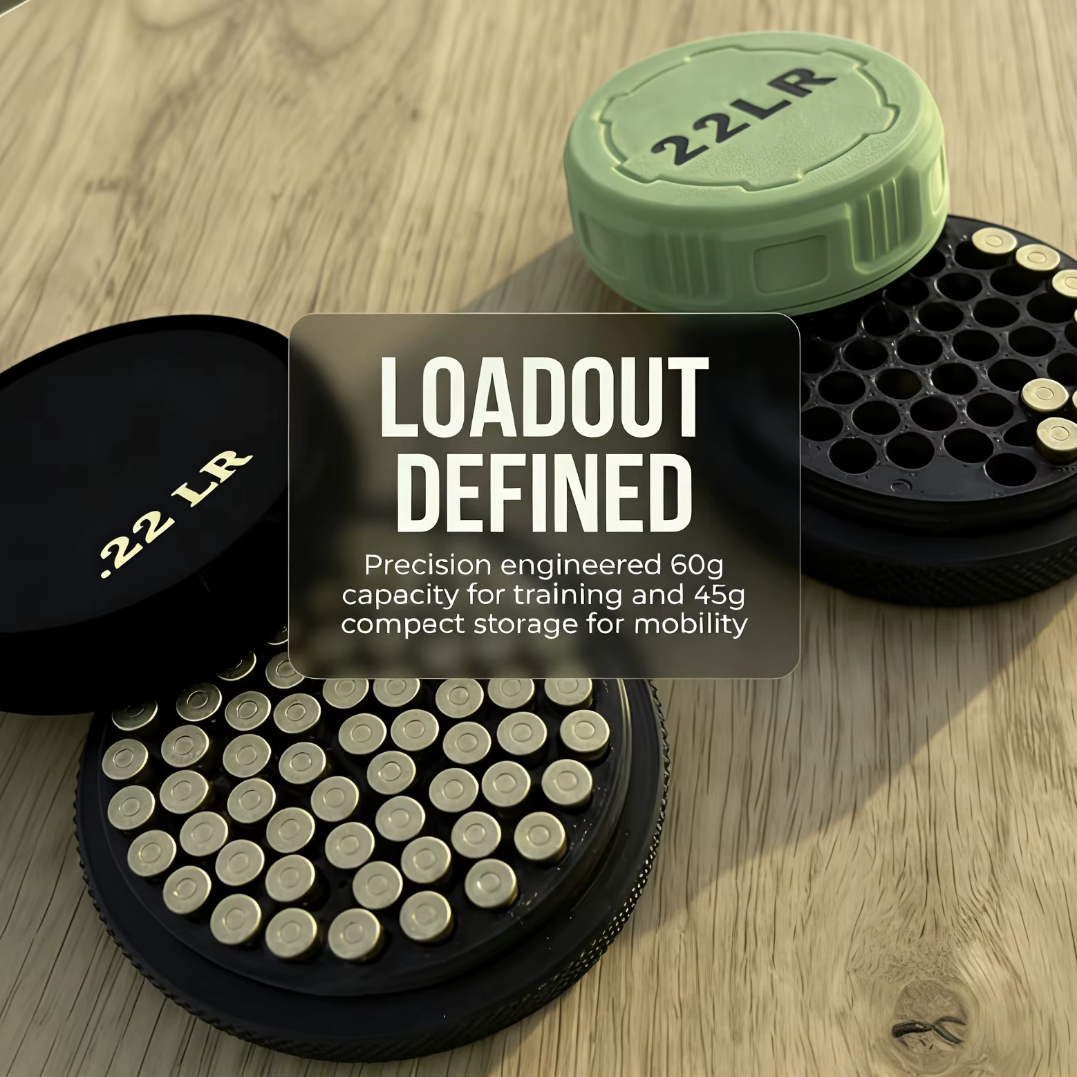 Boîte de rangement compacte et durable pour munitions