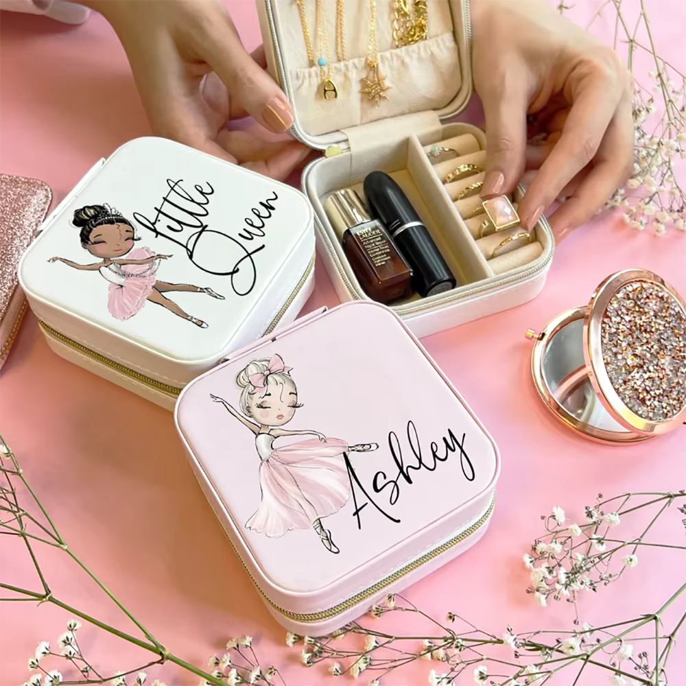 Boîte à bijoux personnalisée princesse ballerine pour petite fille