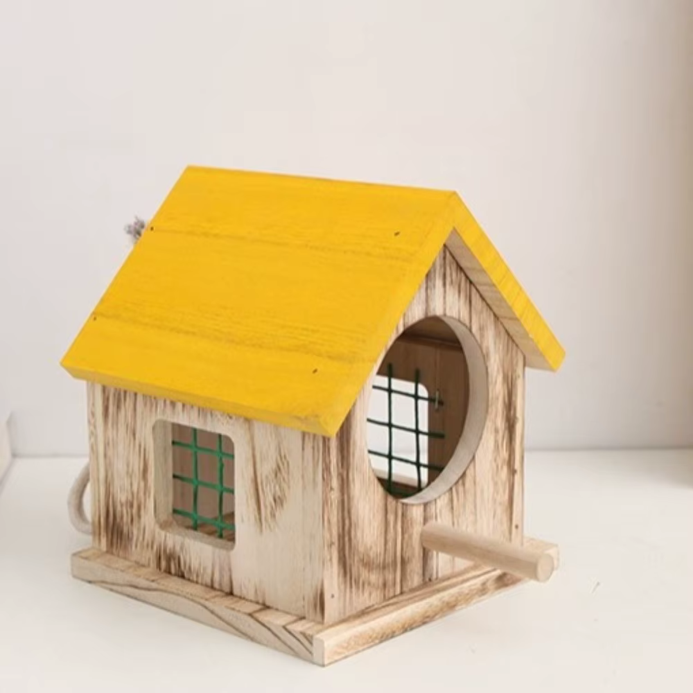 Nichoir pour oiseaux en bois imperméable fait à la main avec ventilation