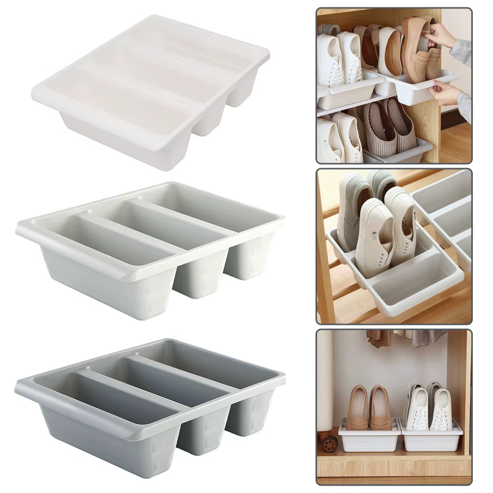 Étagères de rangement pour chaussures en plastique T1