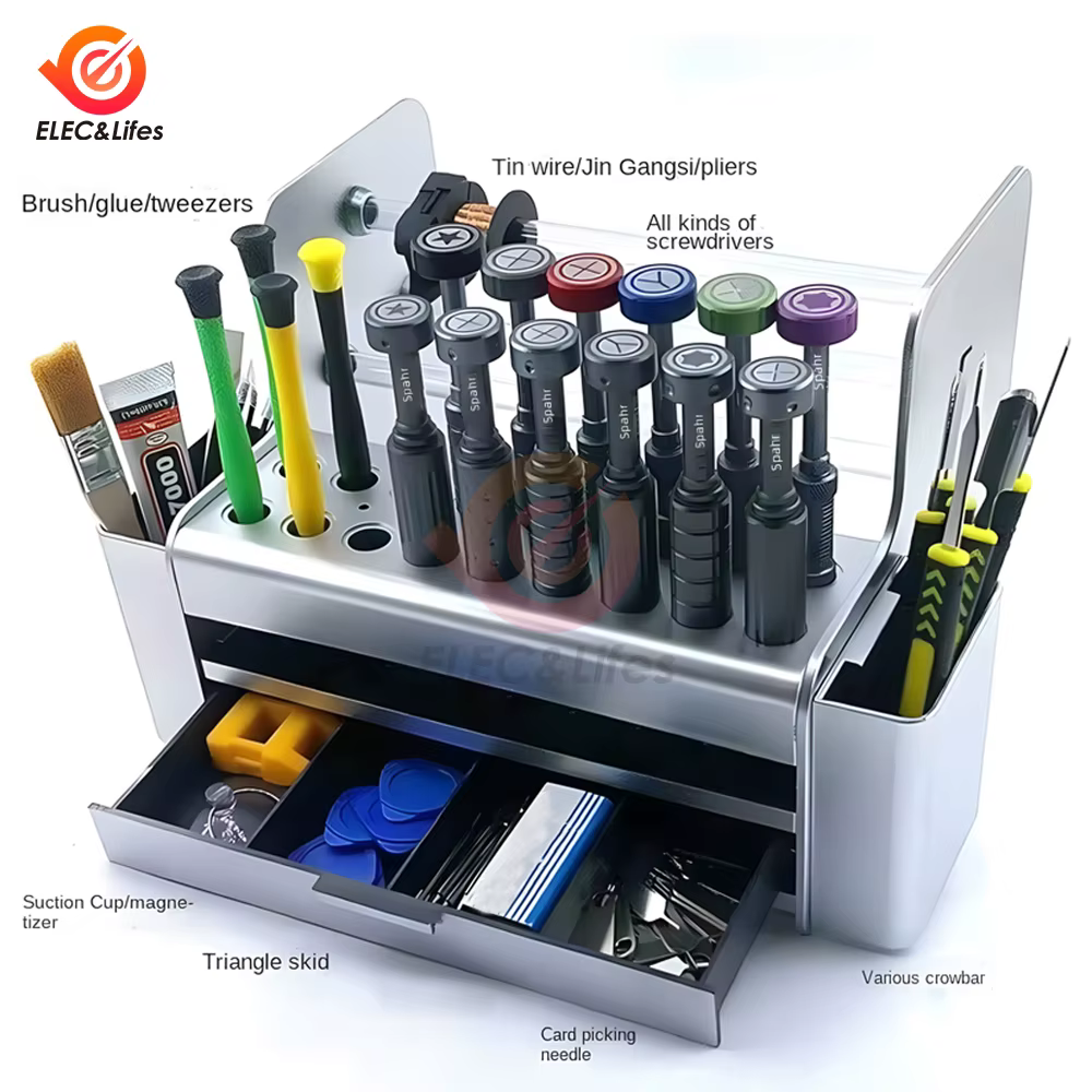 Boîte de rangement multifonctionnelle pour outils d'entretien
