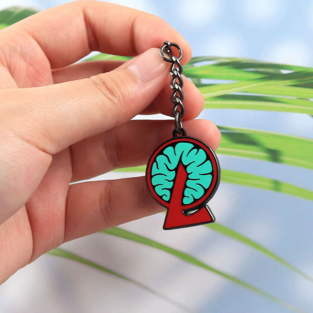 Porte-clés avec logo Lobotomy Corporation, accessoire de jeu créatif, lettre rouge L, badge en métal, bijou, cadeau pour les fans