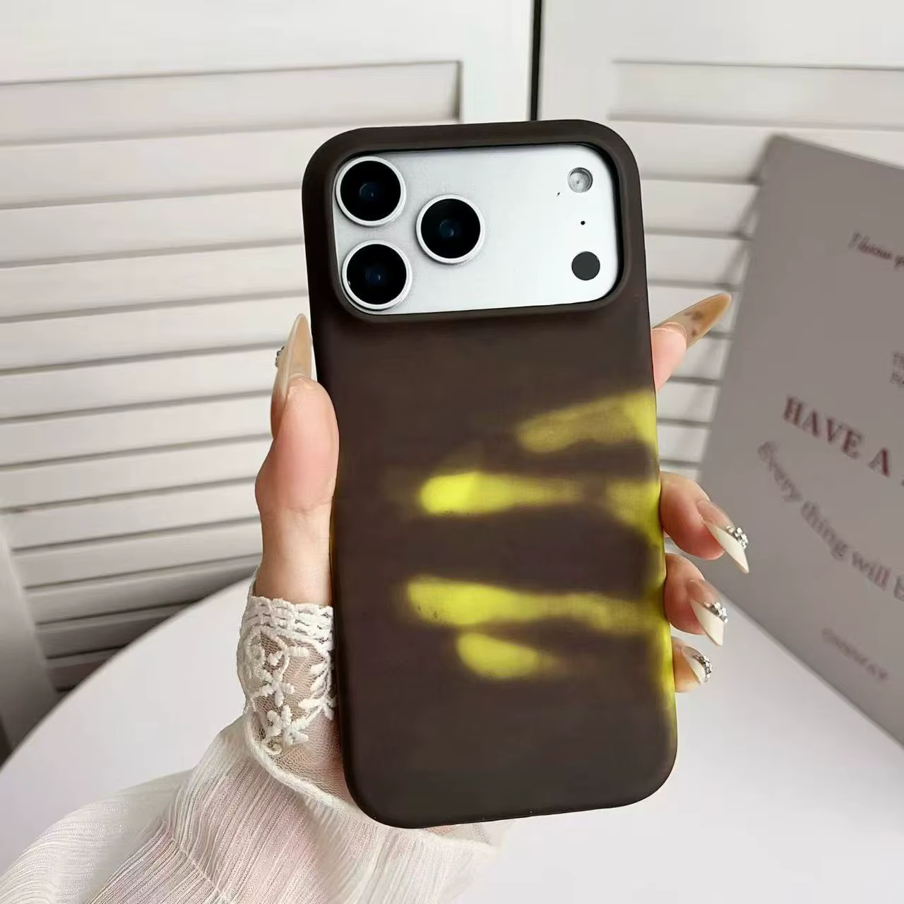 Coque de téléphone thermosensible compatible avec iPhone 17 Pro Max Air