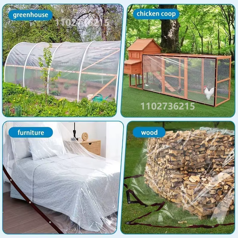 Bâche transparente en tissu d'ombrage imperméable à la pluie