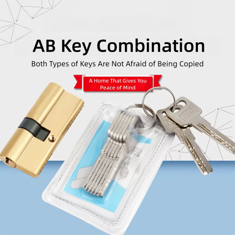 Cylindre de porte serrure biaisée 65 70 80 90 100mm