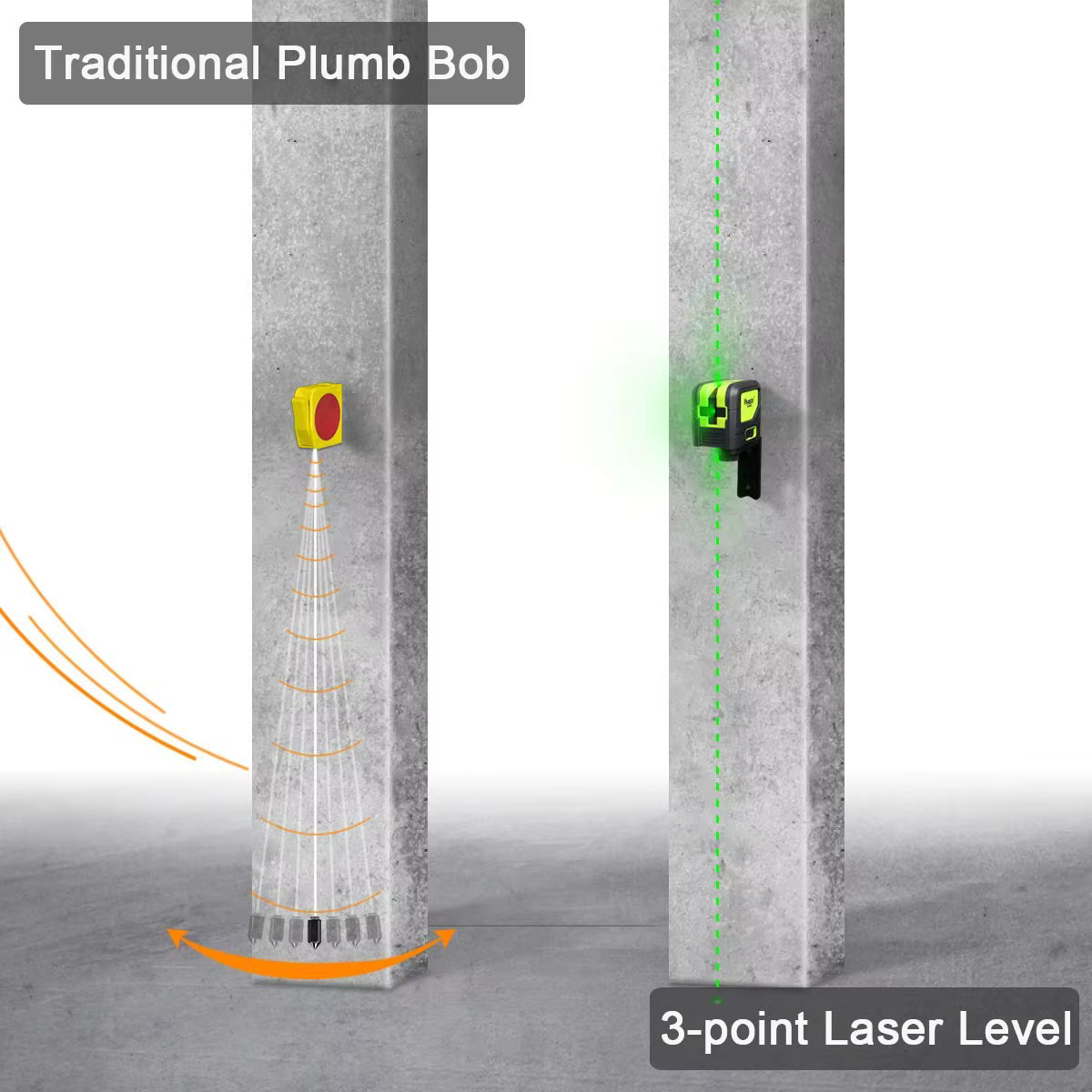 Huepar 9300G niveau Laser à faisceau vert auto-nivelant à 3 points