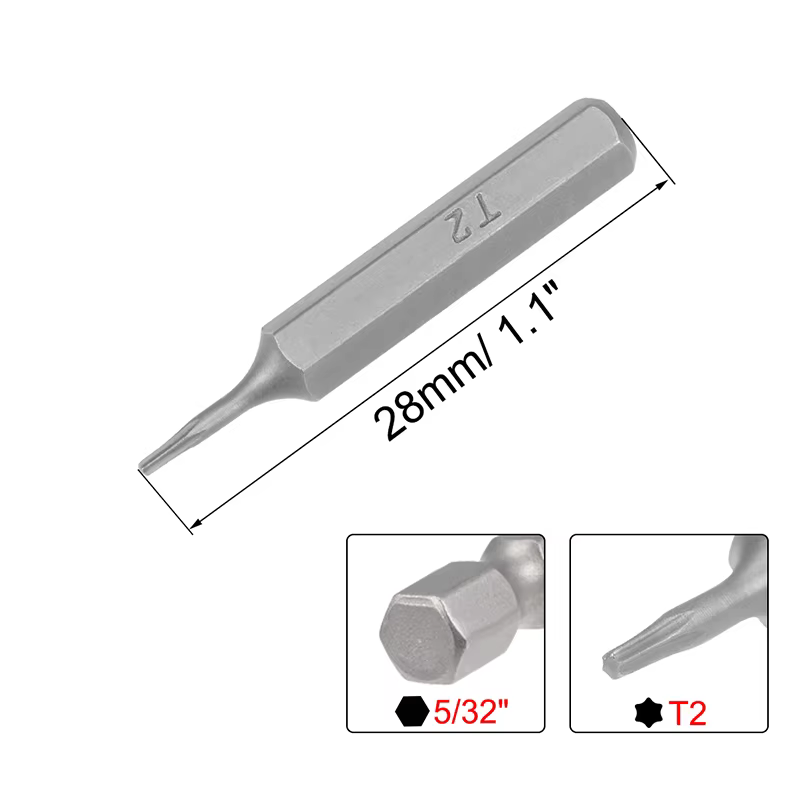 Tournevis Torx T2 T5 T6 T8