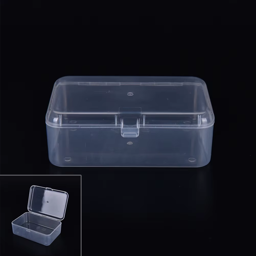 Boîte de rangement en plastique Transparent avec couvercle