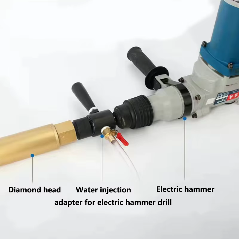 Adaptateur SDS Max avec Injection d’Eau pour Marteau Perforateur Convertisseur pour Couronne Diamantée Perçage Humide Tige de Connexion Alimentation en Eau Outil Professionnel Béton Pierre