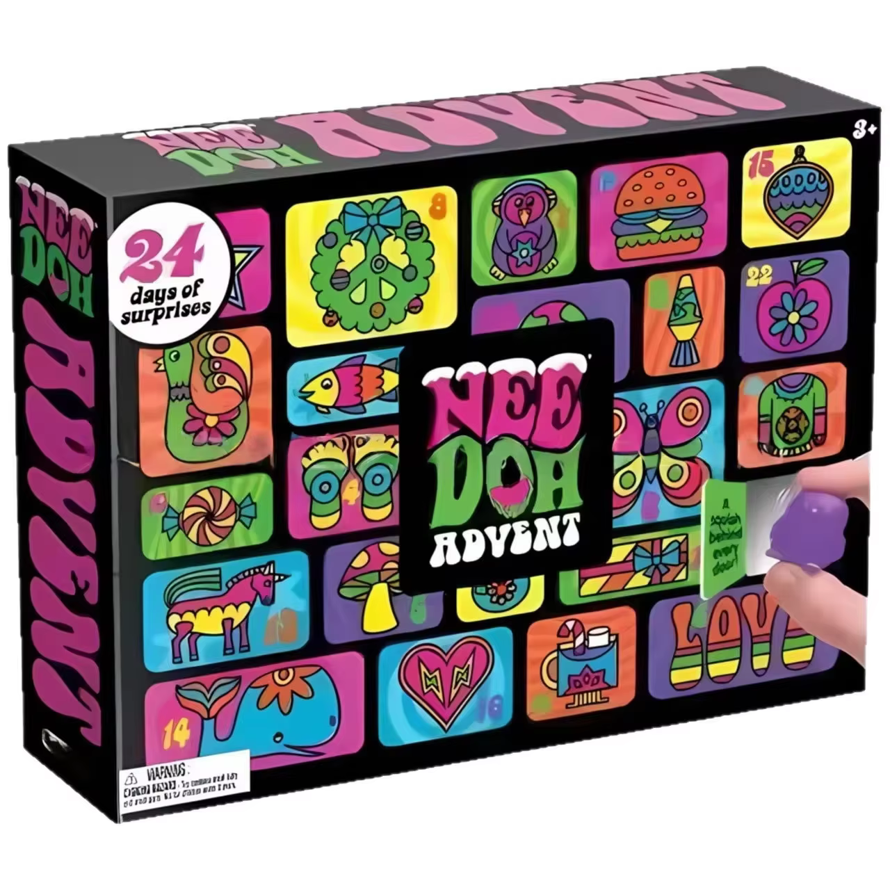 Coffret surprise Needoh, calendrier de l'avent pour enfants, compte à rebours de 24 jours pour le Nouvel An, cadeau pour la famille et les amis, jouet surprise pour fête