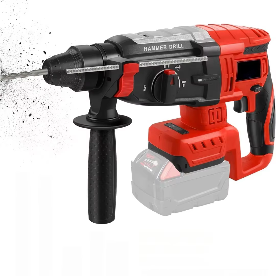 Marteau perforateur rotatif pour perceuse à percussion Milwaukee M18 2.6J avec 4 modes 360° ° Moteur sans balais avec