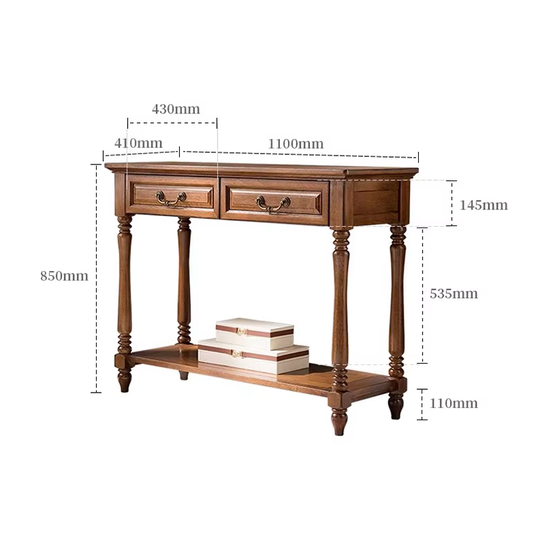 Table Console rectangulaire de rangement avec tiroirs
