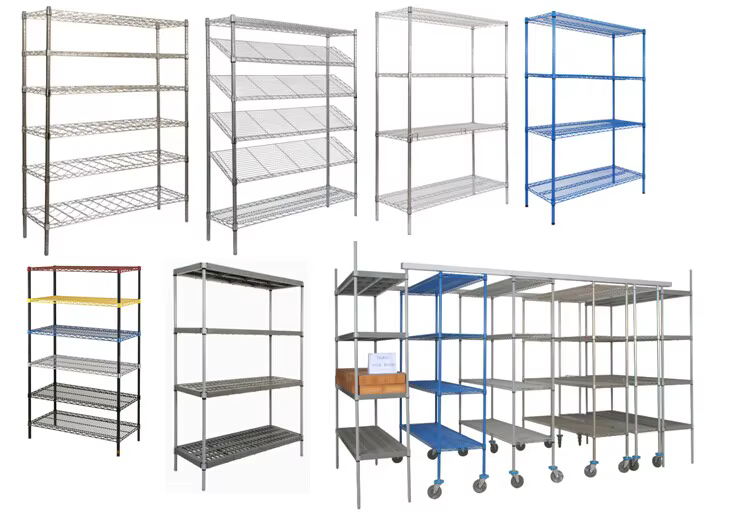 Étagère de rangement commerciale en acier inoxydable 1200 x 450 x 1800 mm, étagère métallique robuste réglable, pour chambre froide