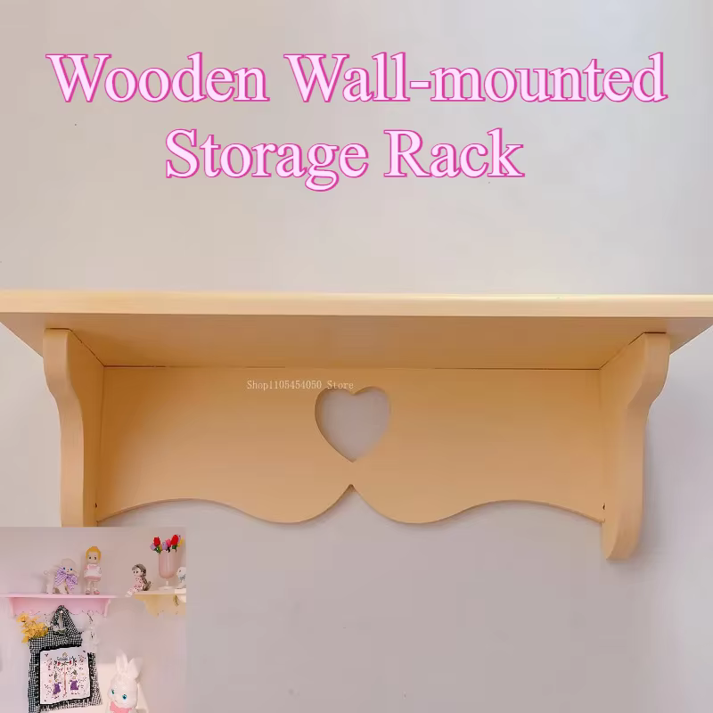 Étagère murale en bois pour chambre et salon, décoration murale, rangement auxiliaire pour petits objets, vêtements et chapeaux