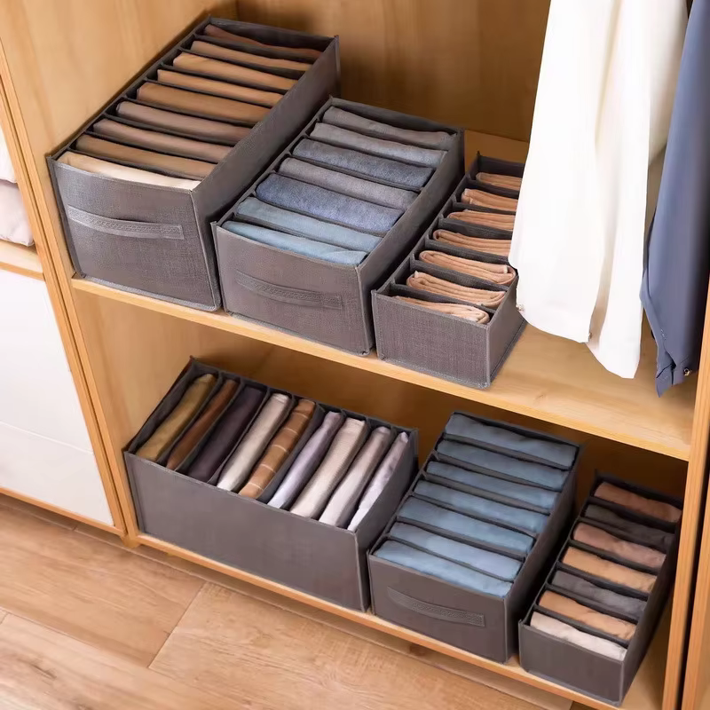 Placard organisateur de vêtements pantalons jean boîte de rangement armoire
