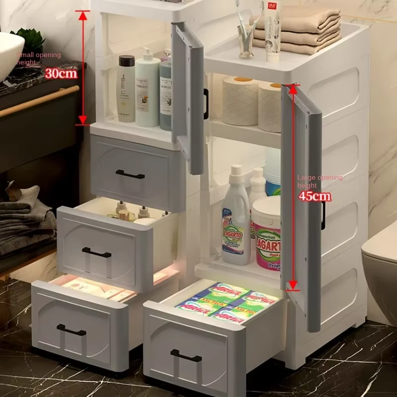 Organisateur d'armoire de rangement de fentes de cuisine de salle de bains-support de rangement de tiroir de réfrigérateur pour maximiser les petits espaces