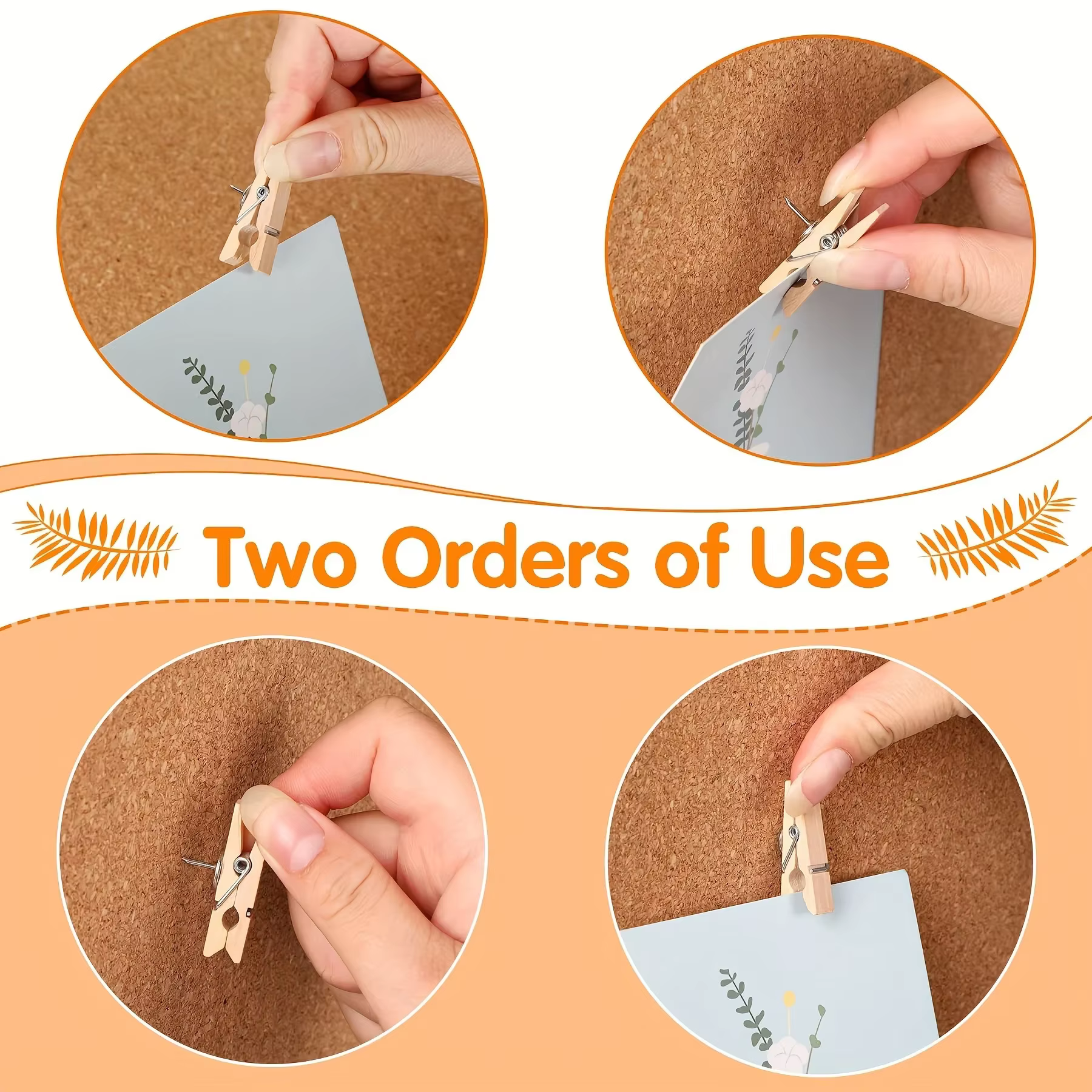 50 pièces/boîte punaise étagère en bois costume Transparent facile à ranger transporter multi-usages approprié artisanat décoration accessoires