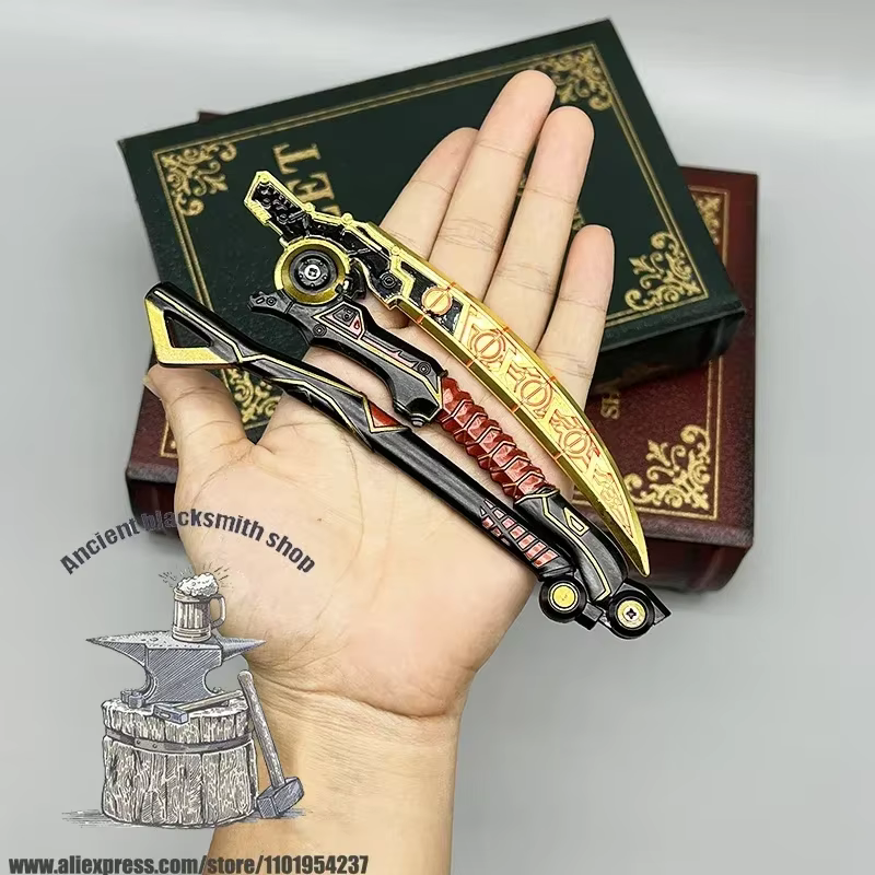 30cm Apex Legends Jeu Réplique Death Grip Scythe Arme En Métal Modèle Revenant Heirloom Ornements De Bureau À