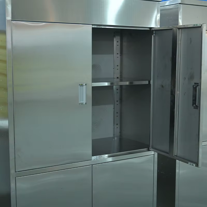 Équipement de laboratoire scientifique personnalisé, armoire de rangement en acier inoxydable, armoire de laboratoire de style américain/européen pour les écoles et les hôpitaux