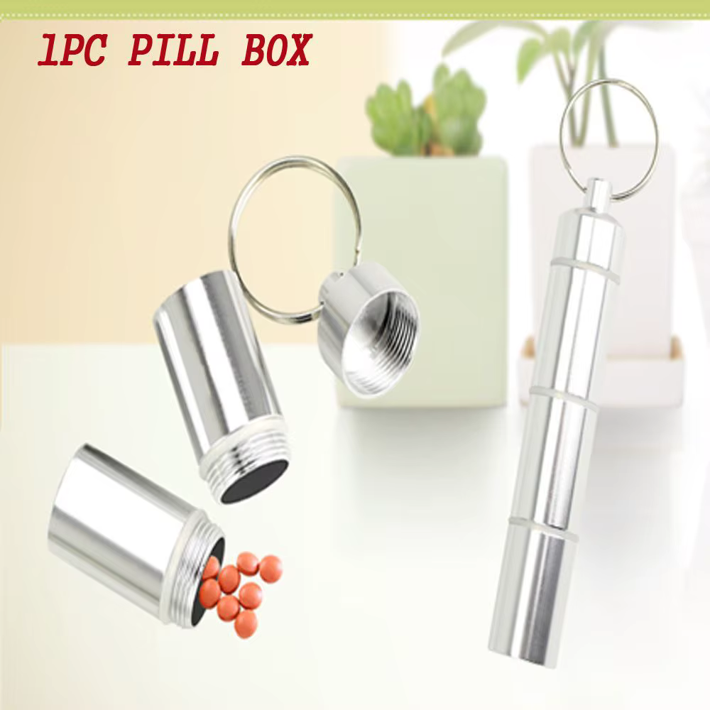 Portable 1Pc Capsule forme bouteille de pilule poche étui à pilules organisateur boîte
