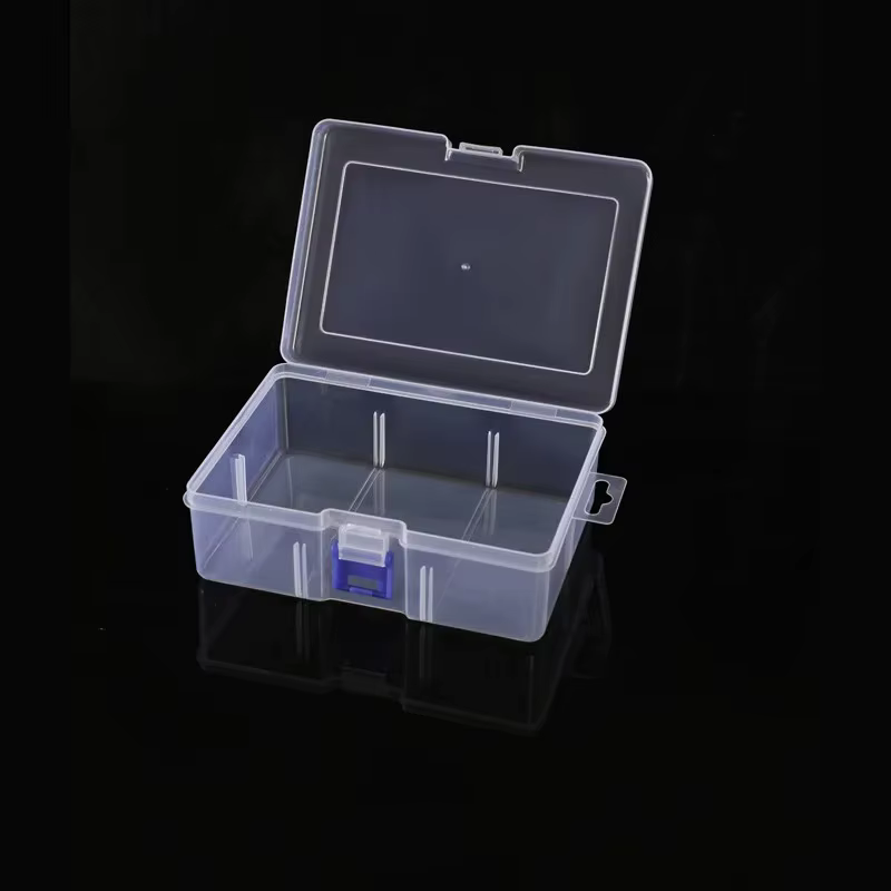 Boîte en plastique transparente rectangulaire pour embouts de tournevis