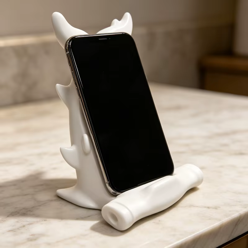 Support de téléphone unique en forme de requin martille