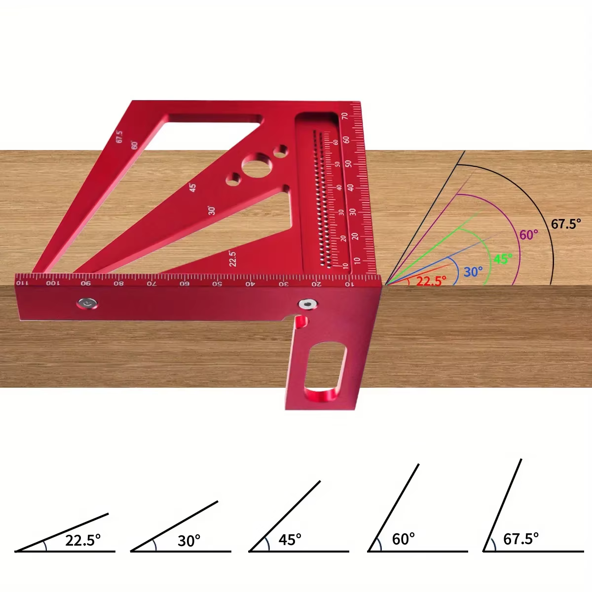 Règle de mesure 3D multi-angle