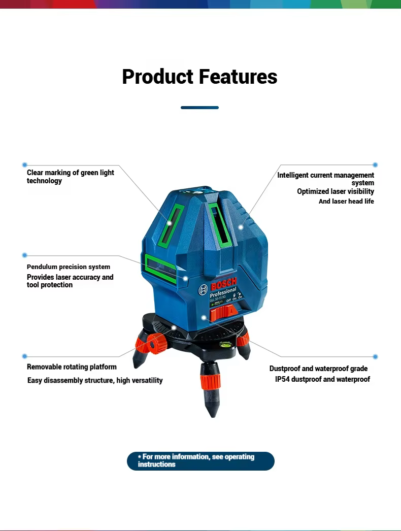 Niveau laser vert Bosch GLL 50-15 XG