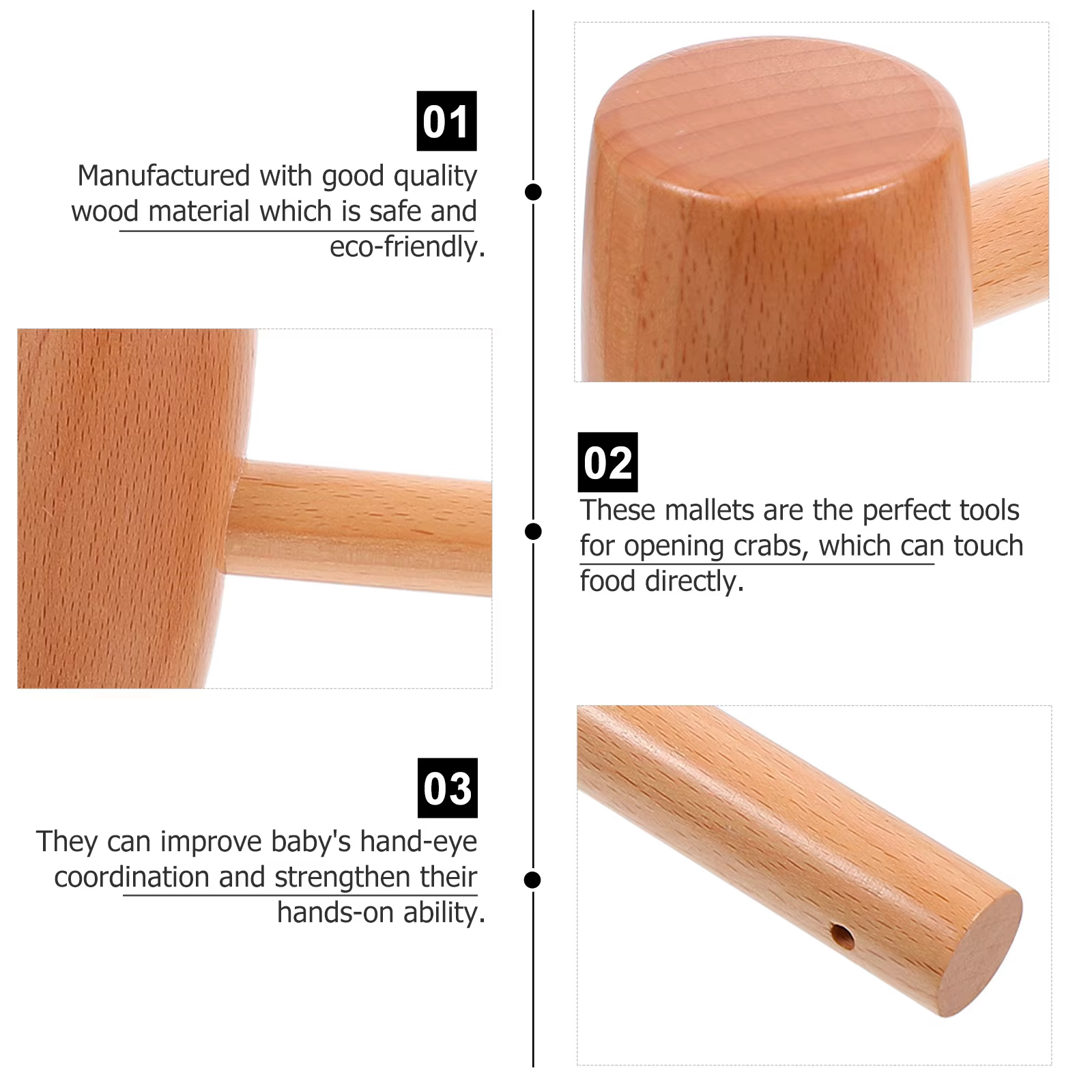 Marteau en bois naturel