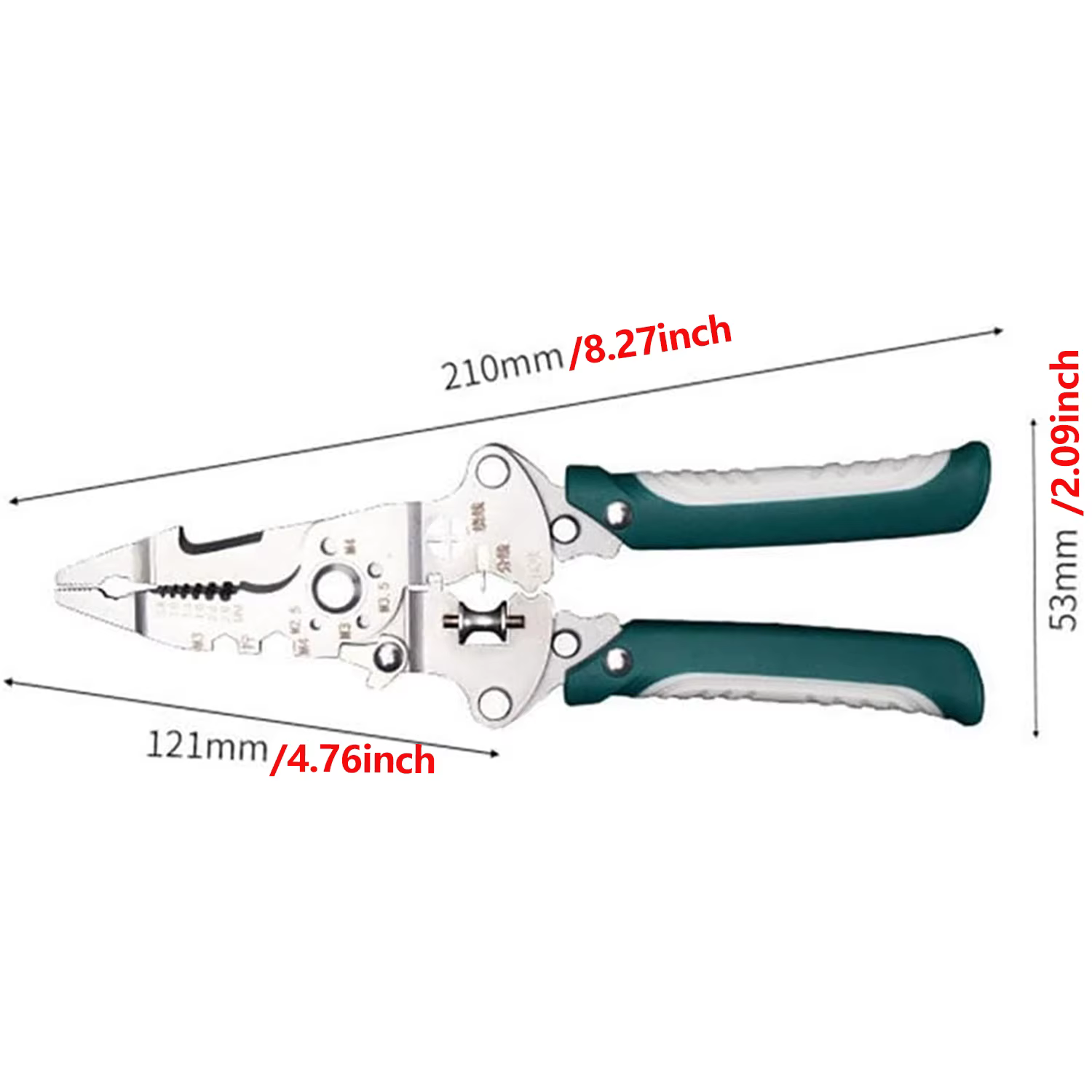 Pince à dénuder et à sertir pliable 18 en 1