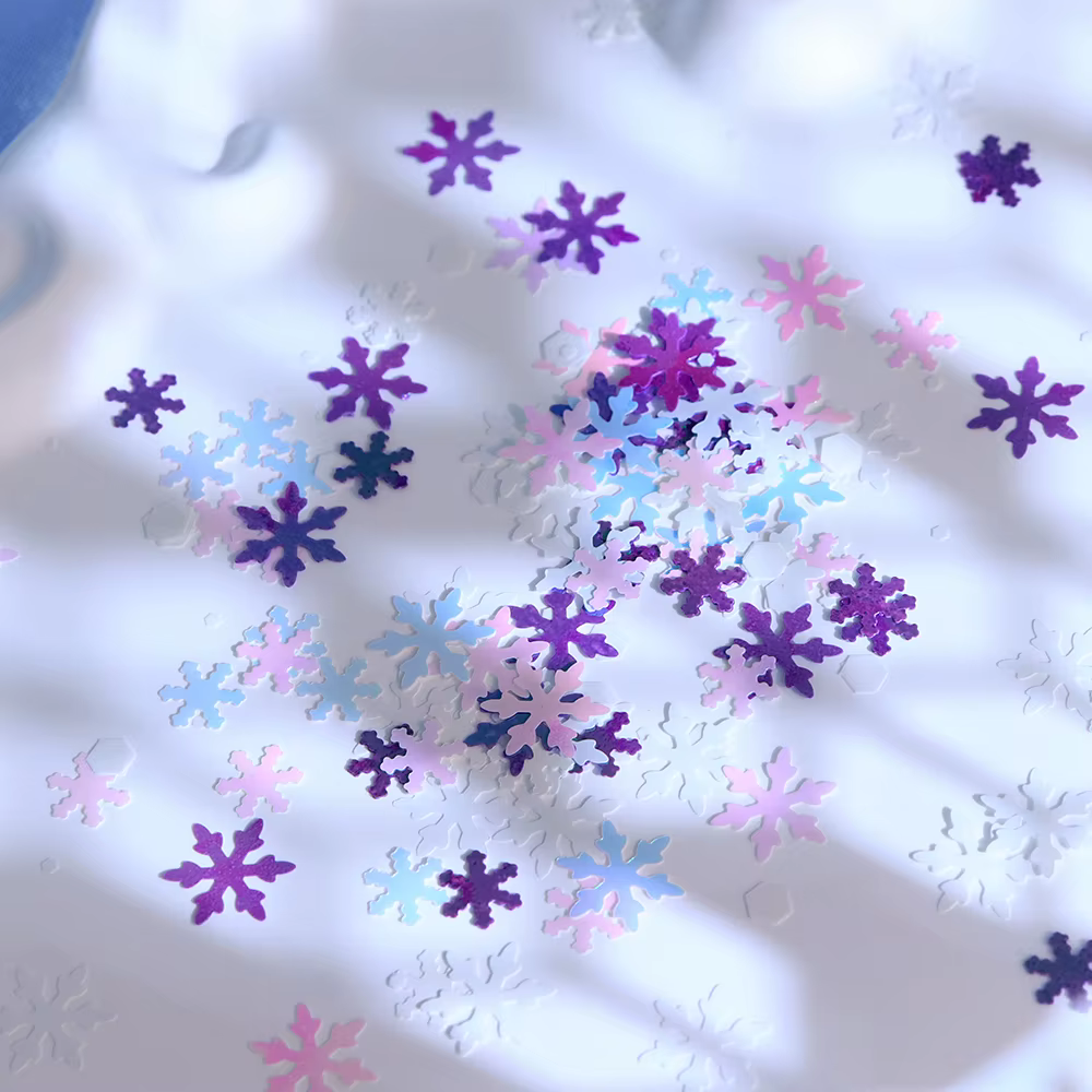 Paillettes en résine flocon de neige de noël 5g