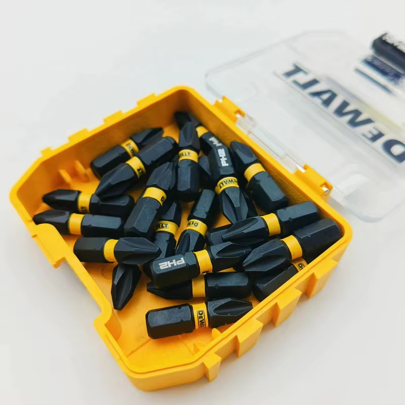 DEWALT DT70555T FLEXTORQ PH2 25mm tournevis à percussion entraînement 25 pièces ensemble d'embouts avec Mini boîte de rangement attaches accessoires pour outils électriques