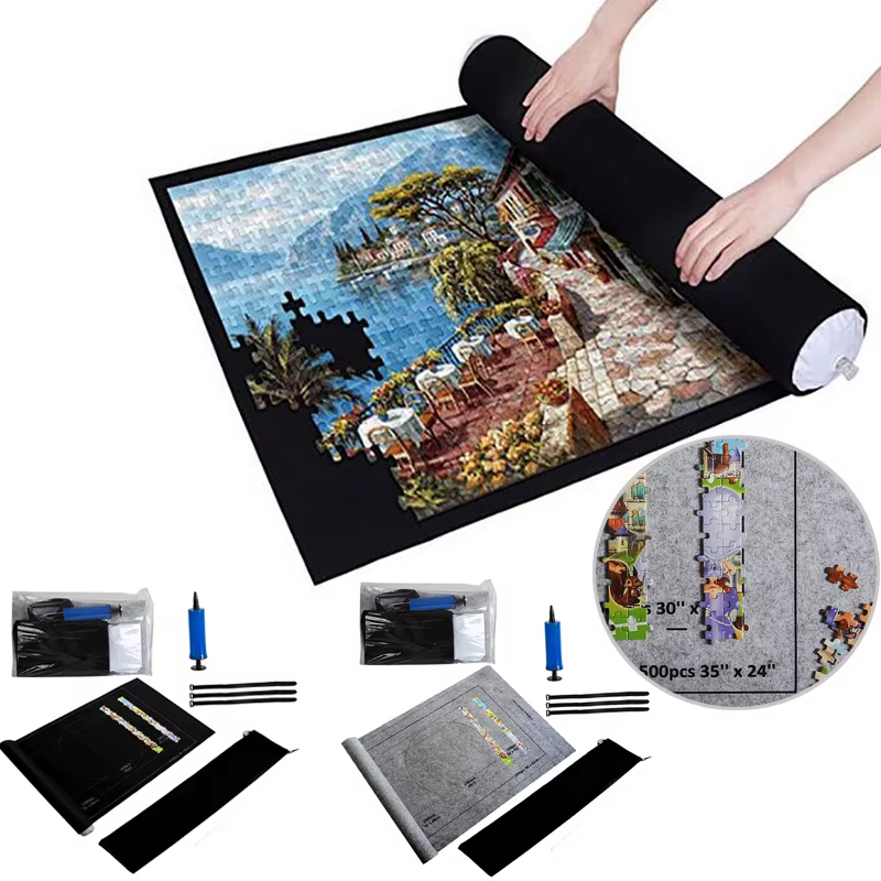 Tapis de puzzle en rouleau de feutre, tapis de jeu, couverture pour jusqu'à 1500 pièces, accessoires de puzzle, nouveau tapis portable (tapis uniquement)