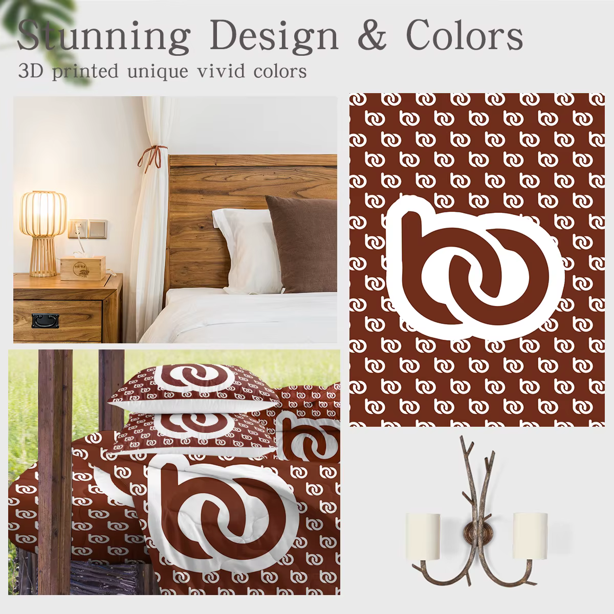BeddingOutlet-Parure de lit avec impression de photo personnalisée à la demande, ensemble de literie avec logo et documents, conception personnalisée, couette avec couvre-oreillers, bricolage, 3 pièce