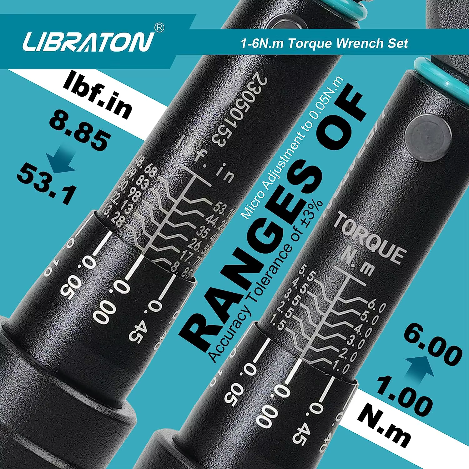 Clé dynamométrique pour vélo 1/4 ''1-6Nm