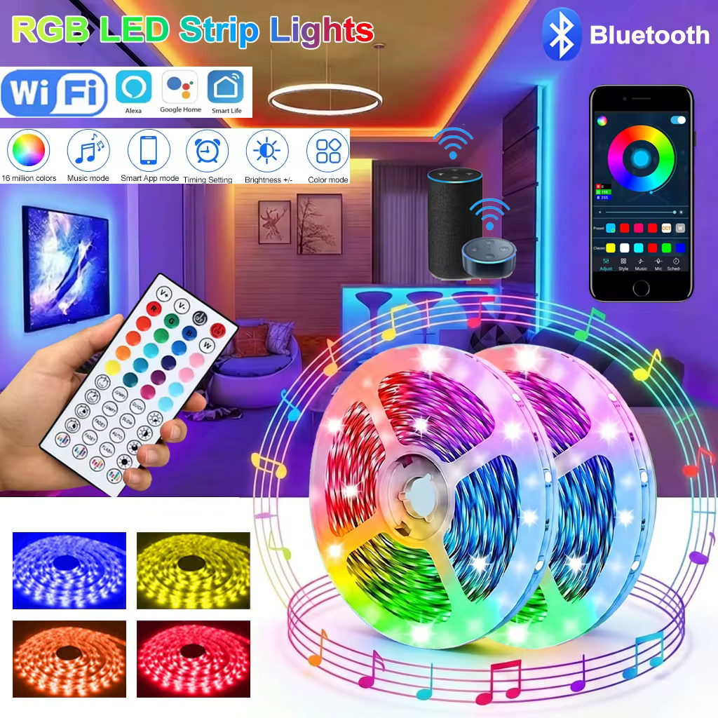 WIFI 44Keys RGB LED Light Strip Controller Bluetooth 24Keys Dimmer Remote Control Multiple Color Changing For LED Tape Lights