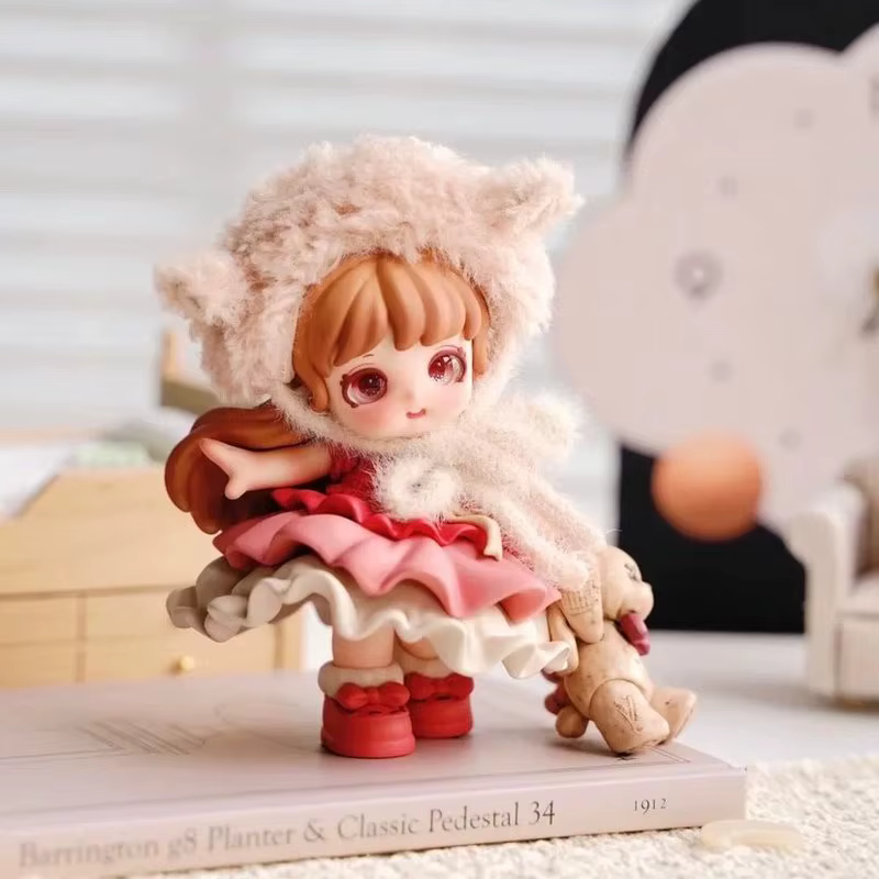 Miana Blind Box Vintage Shop Series Figurine de poupée mignonne Ornement de table Jouet tendance à collectionner Cadeau pour collectionneuses adultes