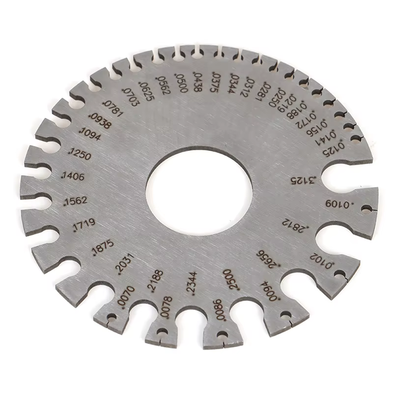 Jauge de fil en métal, jauge de diamètre de fil rond, instrument de mesure