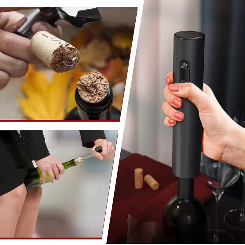 Ensemble d'ouvre-bouteille électrique automatique