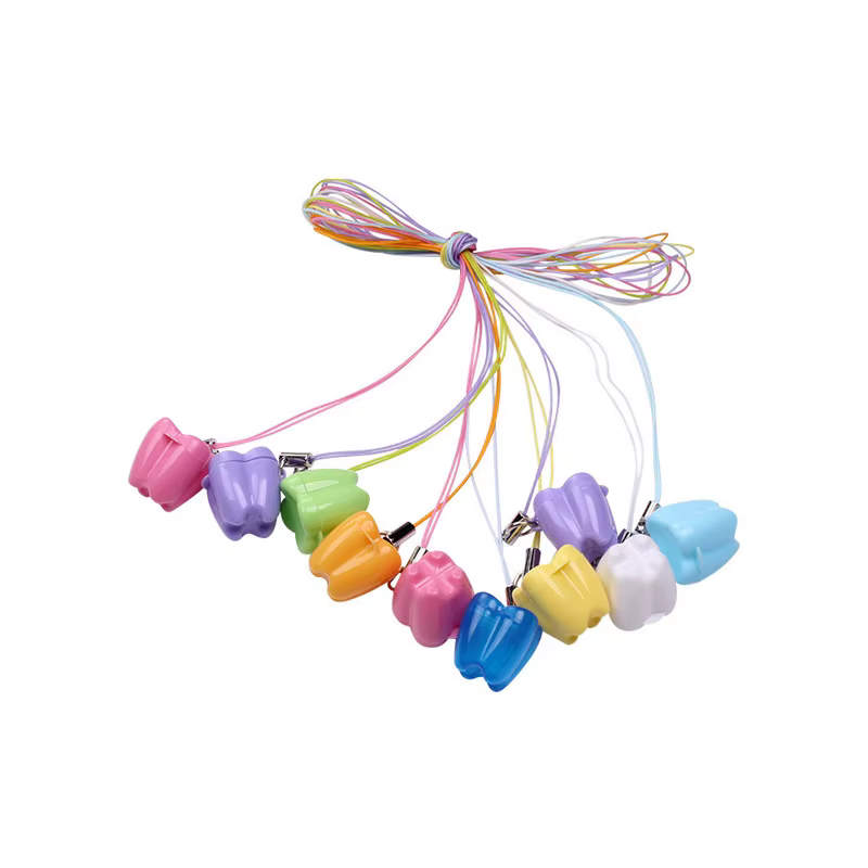 Boîte à dents en forme de dent pour bébé, boîtes de rangement de dents de lait pour enfants, conteneur d'évaluation de dents à feuilles caduques pour enfants, boîte-cadeau pour nouveau-né, 50 pièces