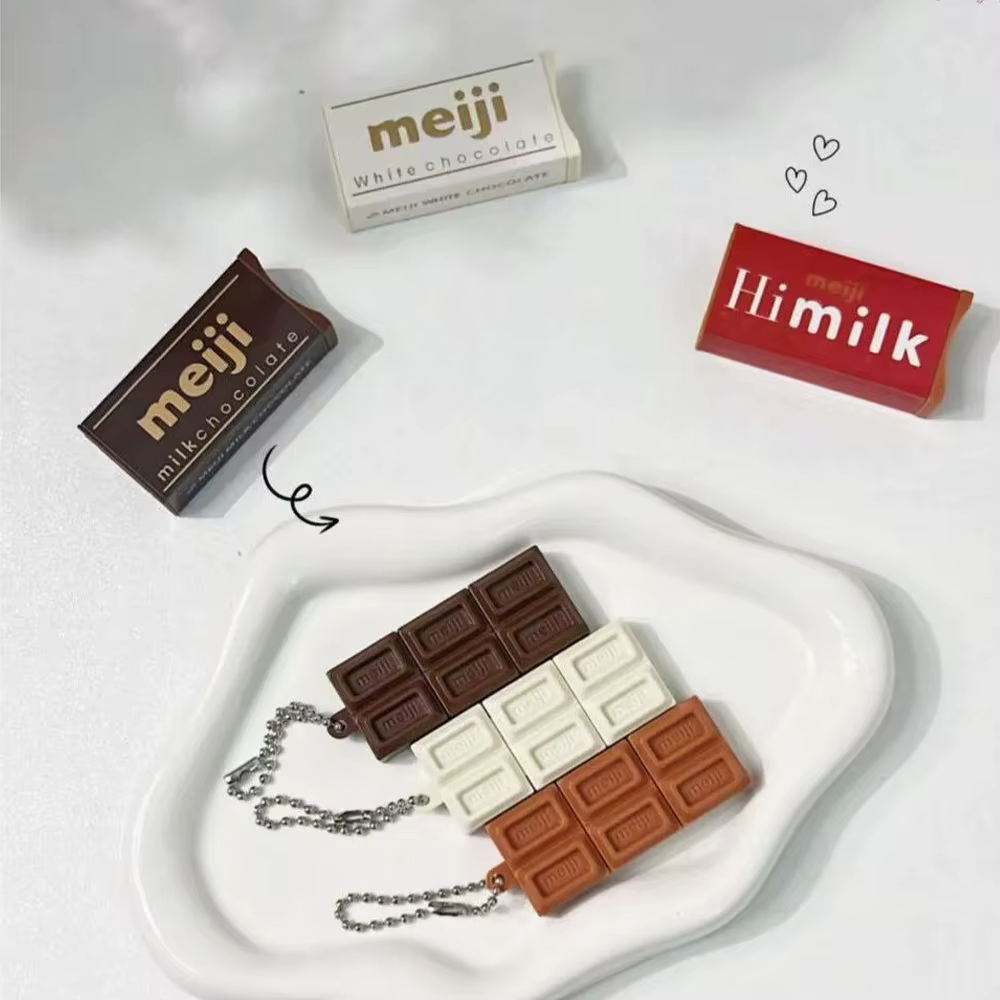 Série de simulation japonaise Meiji : Jouet alimentaire miniature en chocolat cassable