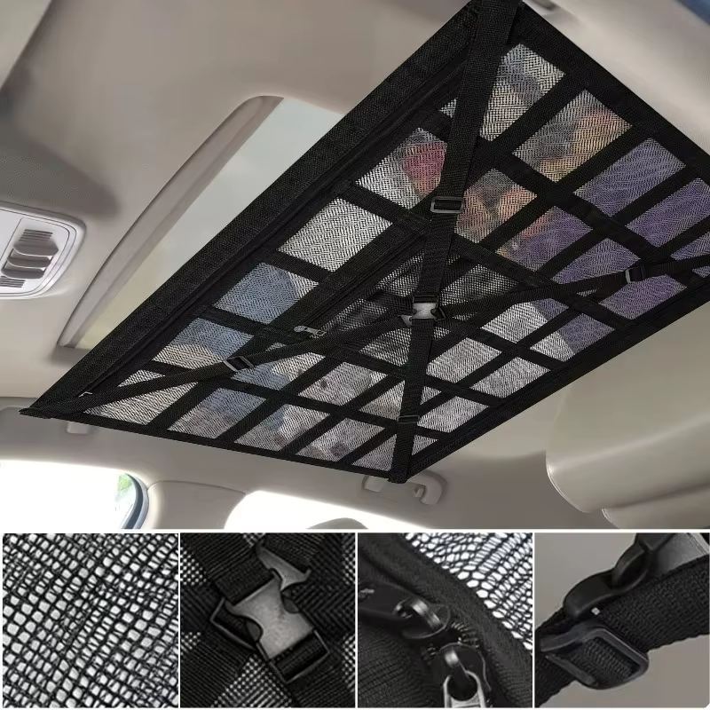 Sac de rangement universel pour plafond de voiture, filet de rangement pour camion, SUV, gain de place, organisateur de coffre de voiture, sac de rangement pour articles divers, sac de chargement de t