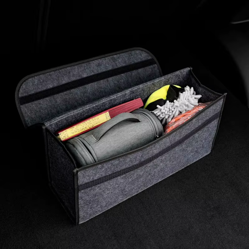 Boîte de rangement en feutre pour voiture