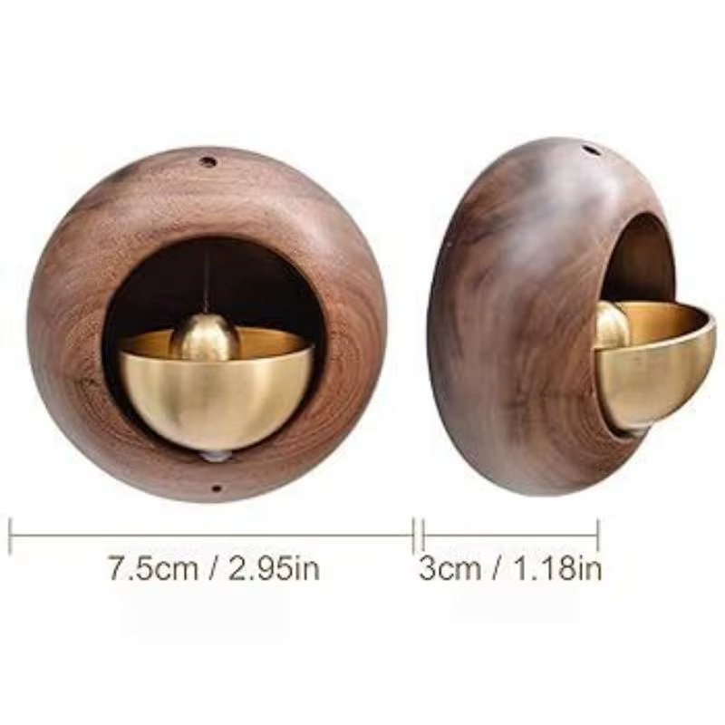 Sonnette d'entrée magnétique en bois