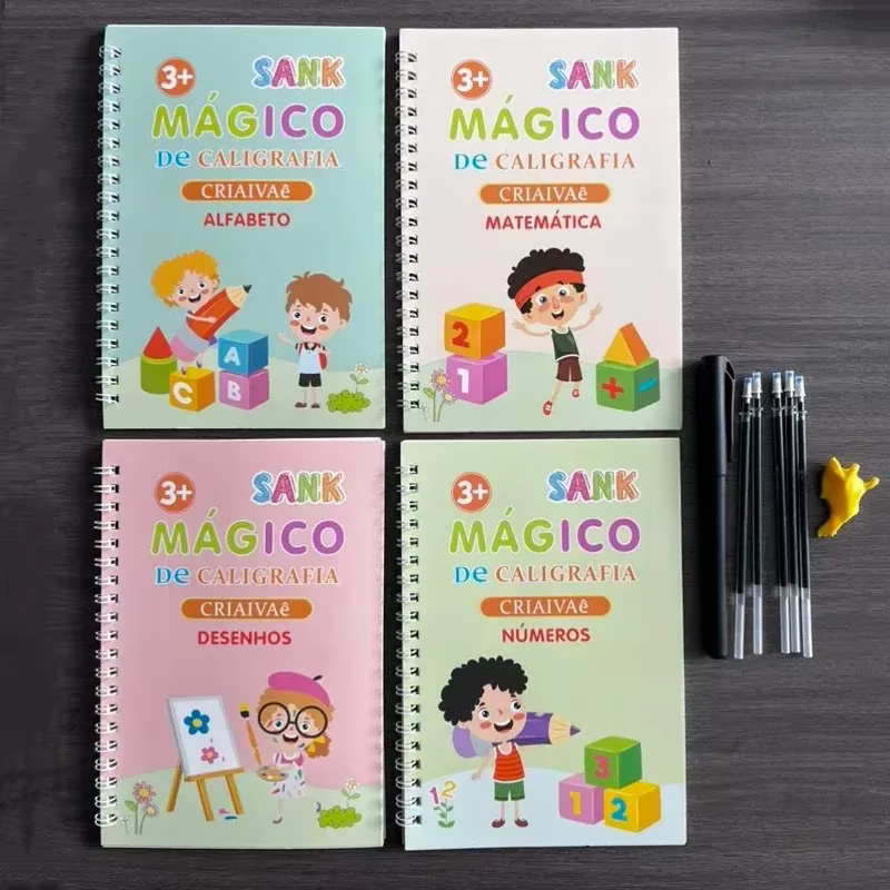 Cahier de calligraphie Montessori réutilisable pour enfants